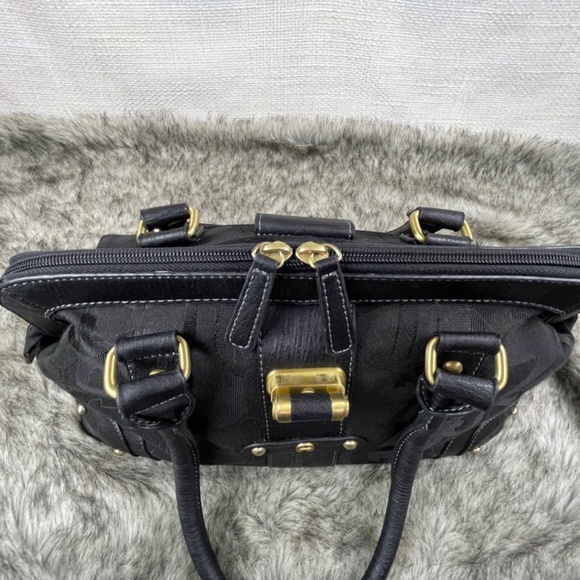 Etienne Aigner Black Signature Canvas Doctor-Style Satchel EUC - Picture 5 of 16